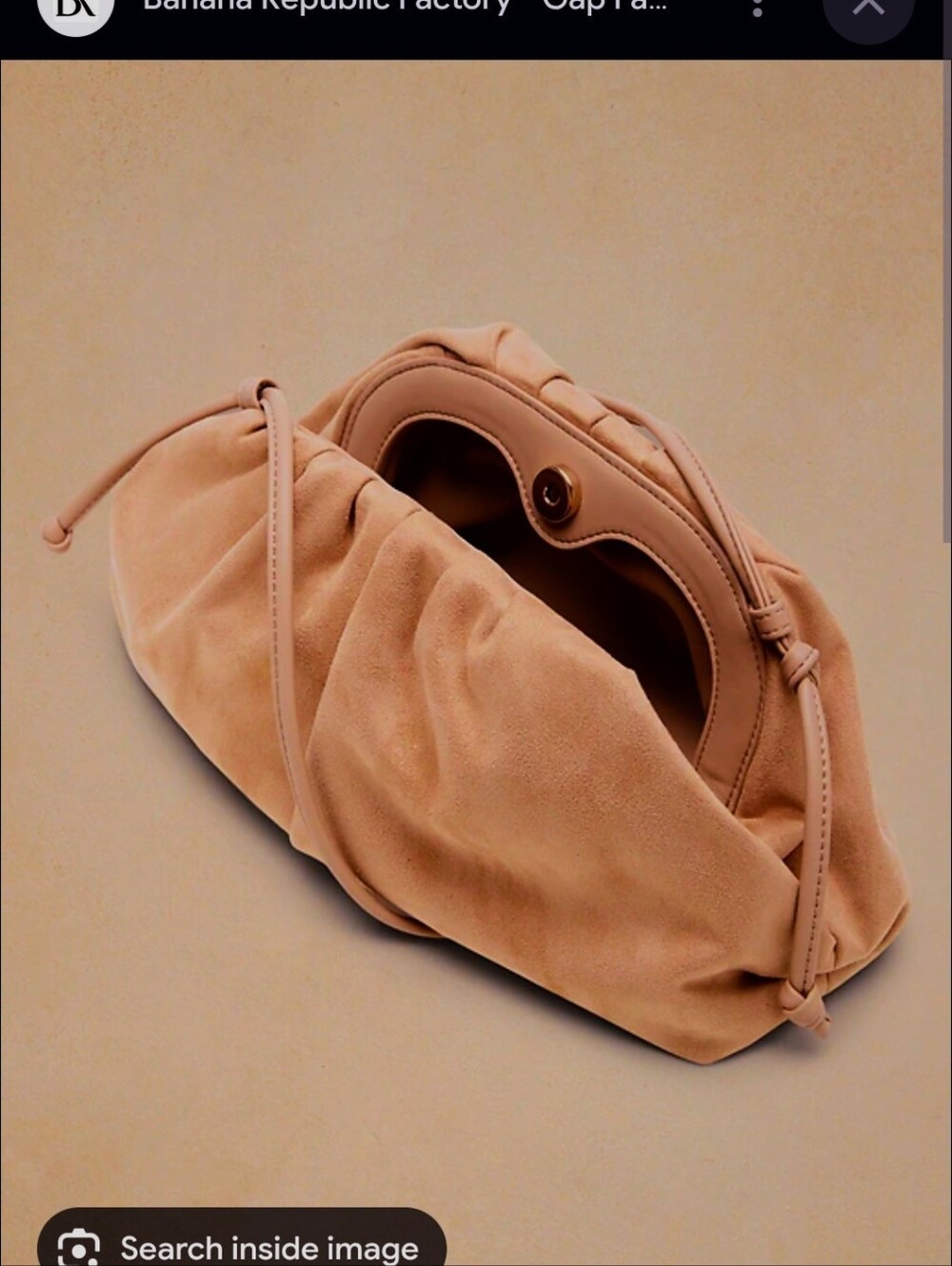Banana Republic Tan Vegan Suede Clutch NWT